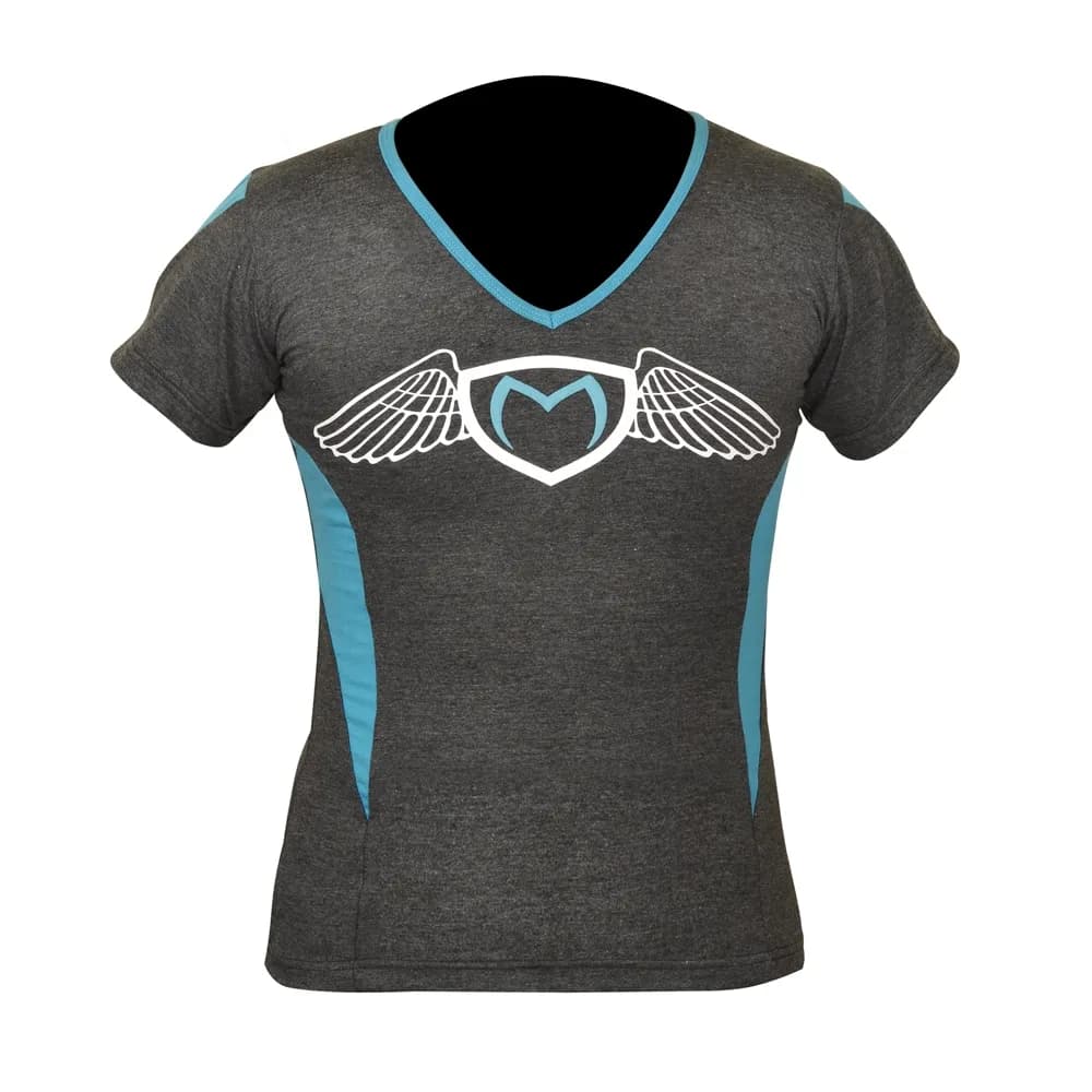 Charcoal Blue Winged Crest Sublimated T-Shirt
