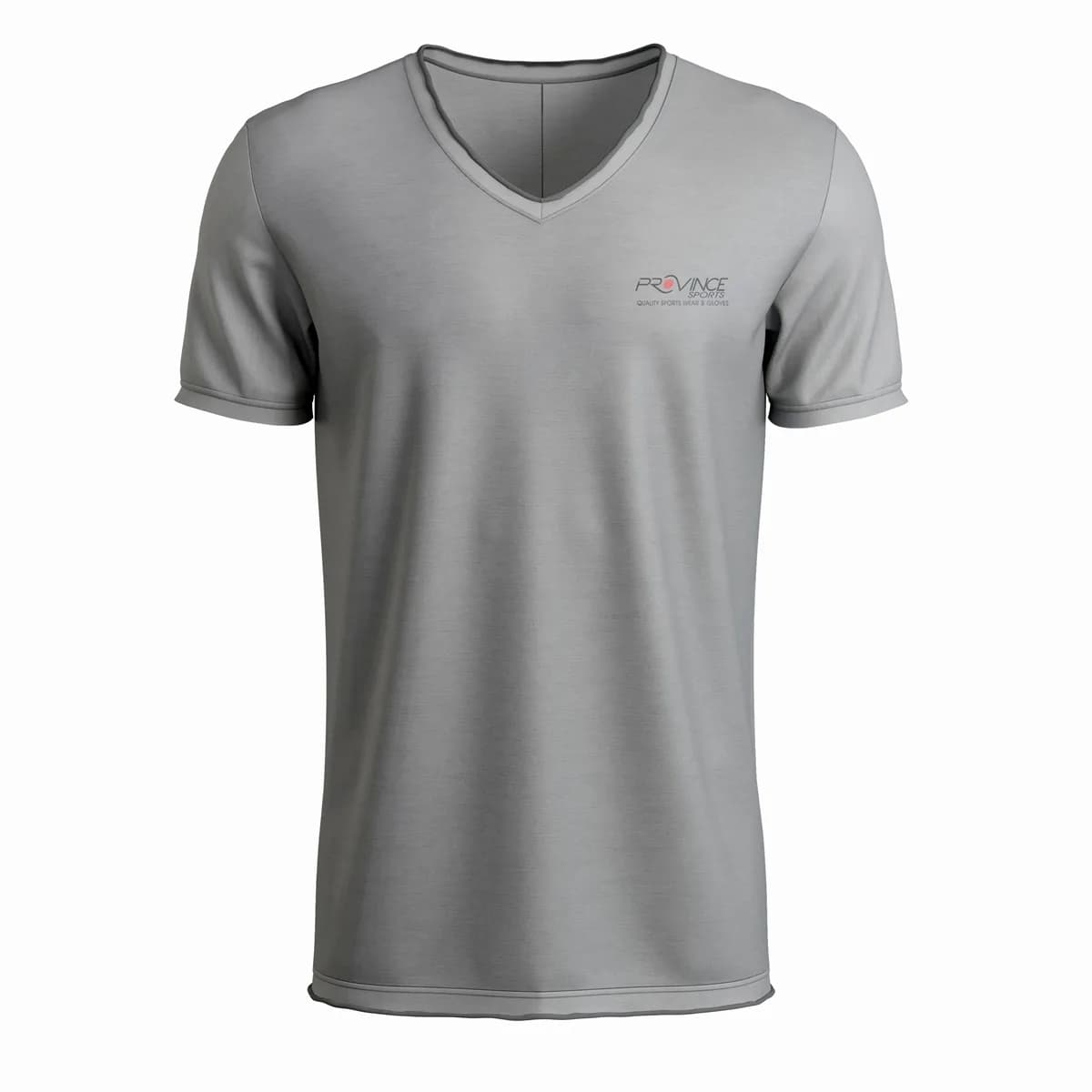 Grey V-Neck Sublimated T-Shirt
