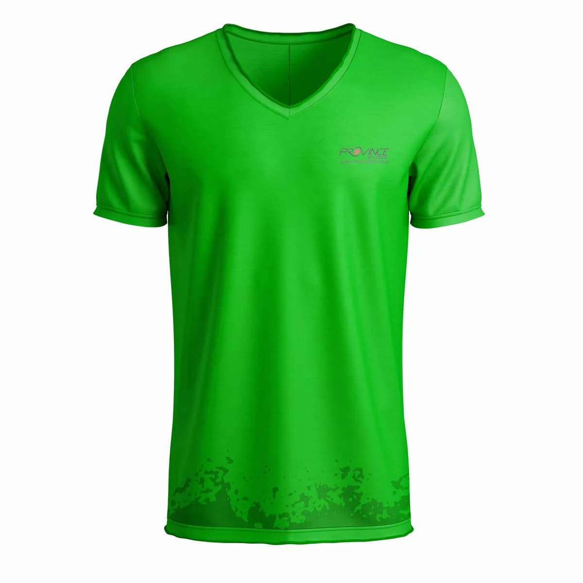 Green V-Neck Splatter Sublimated T-Shirt