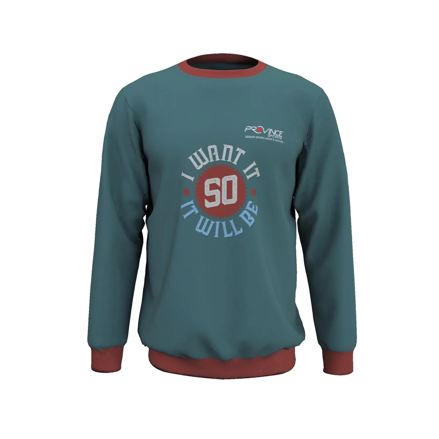 Teal 50 Graphic Sublimated Sweatshirt