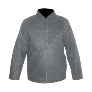 Fashion Leather Jacket Grey Matt Finish-PS-022